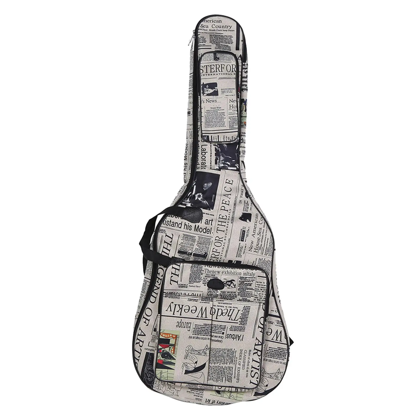 41-Inch Acoustic Guitar Gig Bag - 600D Water-Resistant Oxford, -Stitched, Padded Straps, Stylish Case for Classic Folk