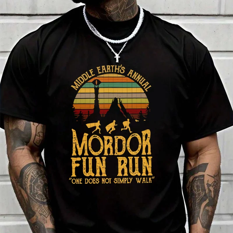 

Mordor Fun Run Print.png T-Shirt For Riders Men's And Women's Fashion Casual High Quality Round Neck Tshirt Tee 2026