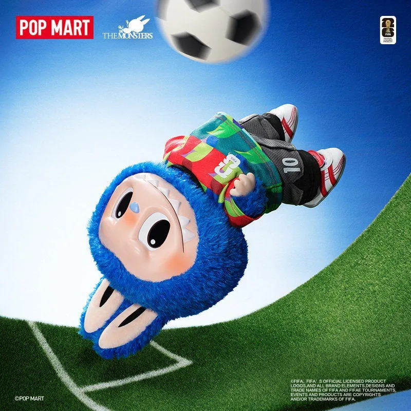 

POP MART LABUBU THE MONSTERS × FIFA Catch the Win Velcro Adorable Plush Doll Football Game Perfect Gift for Team Supporters