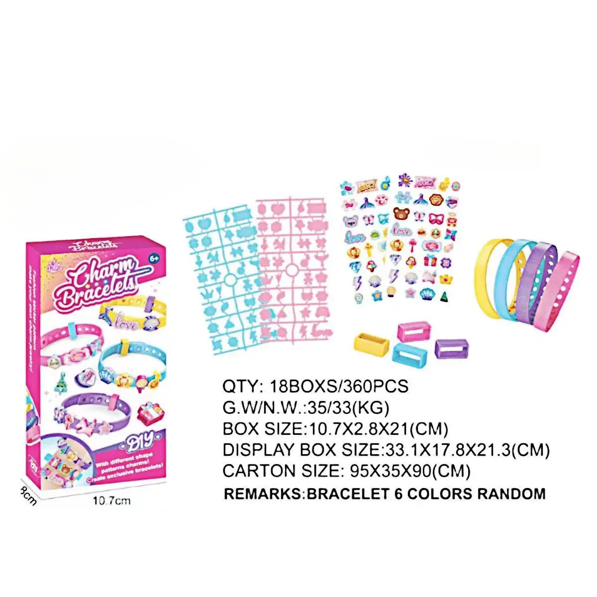 DIYビーズブレスレット編みキット、子供向けの教育用手工芸ジュエリーチェーンおもちゃ、ユニークな友情ブレスレットを作成するため