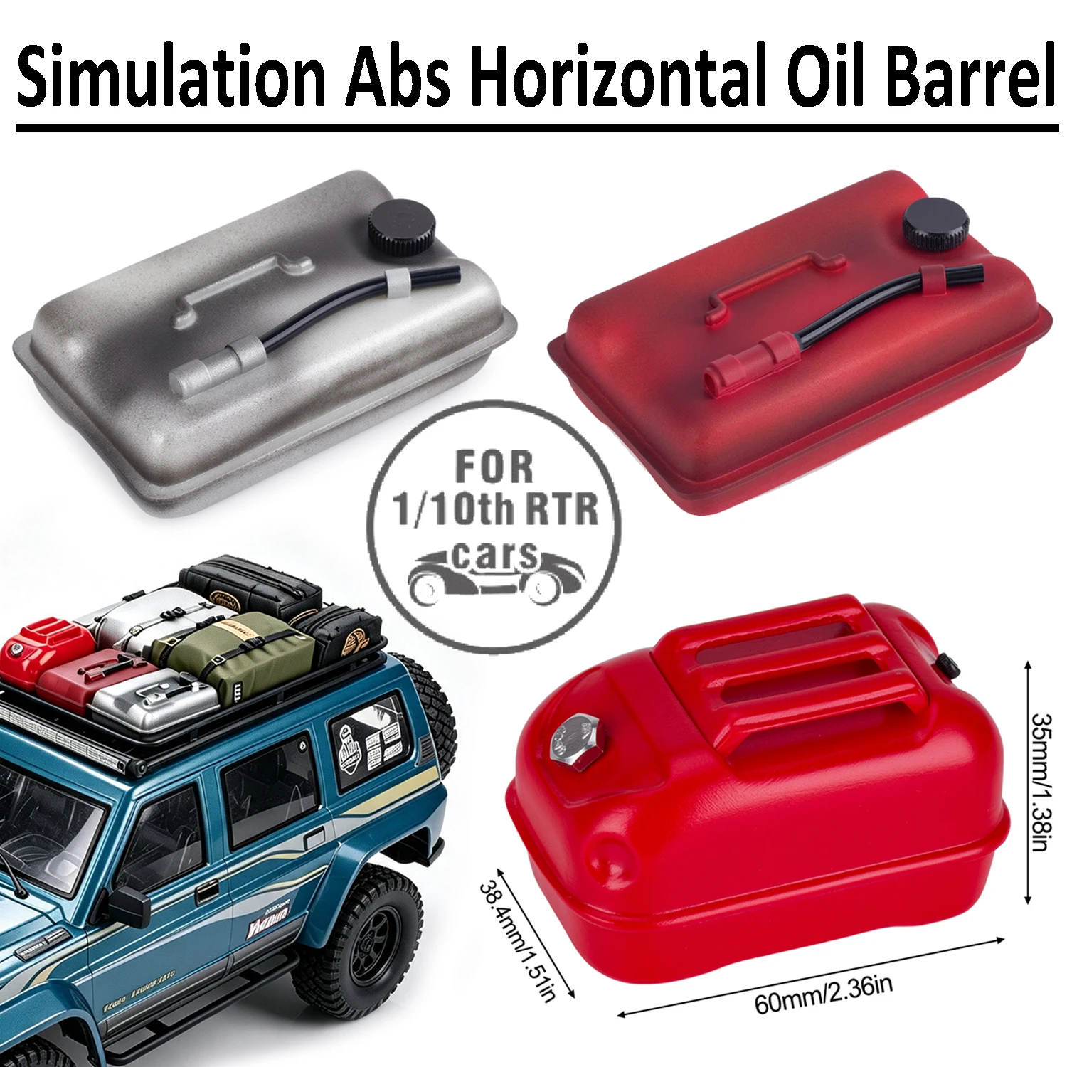 1/10 Scale Mini Simulation Retro Fuel Tank Oil Barrel Decoration Parts for RC Crawler SCX10 TRX4 Defender RC4WD D90 Model Parts