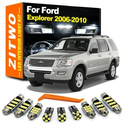 ZITWO 13 szt. Dla Ford Explorer 2006 2007 2008 2009 2010 LED z dekoracyjną kopułą do czytania Map bagażu zestaw oświetleniowy akcesoria żarówki samochodowe