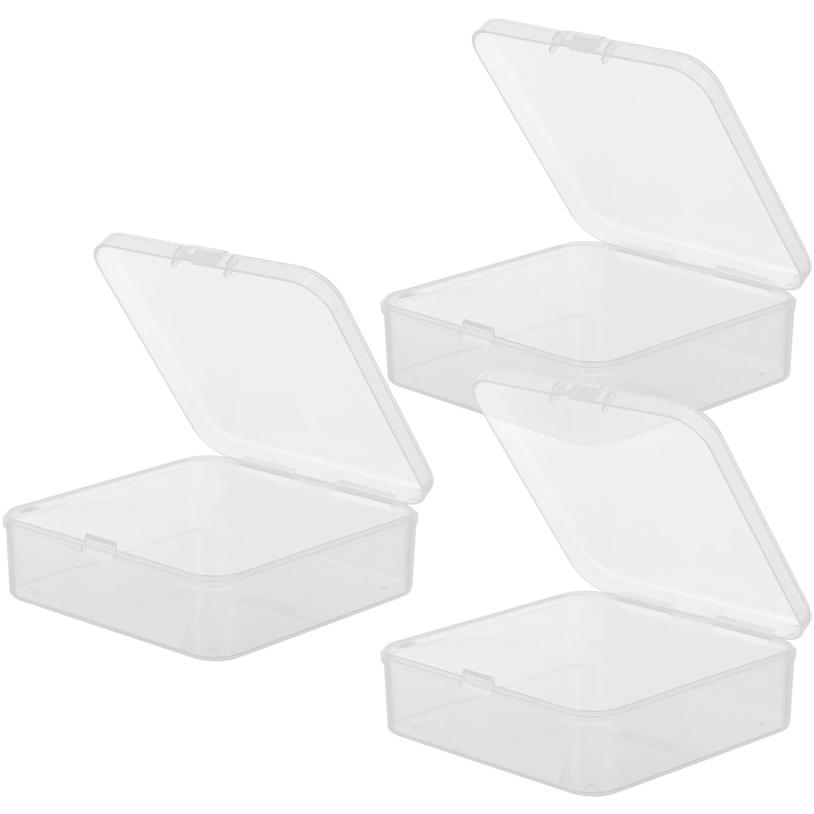 

3 pcs Plastic Storage Boxes Multi-Functional Large Capacity Organizer Portable Jewelry Container Sundries