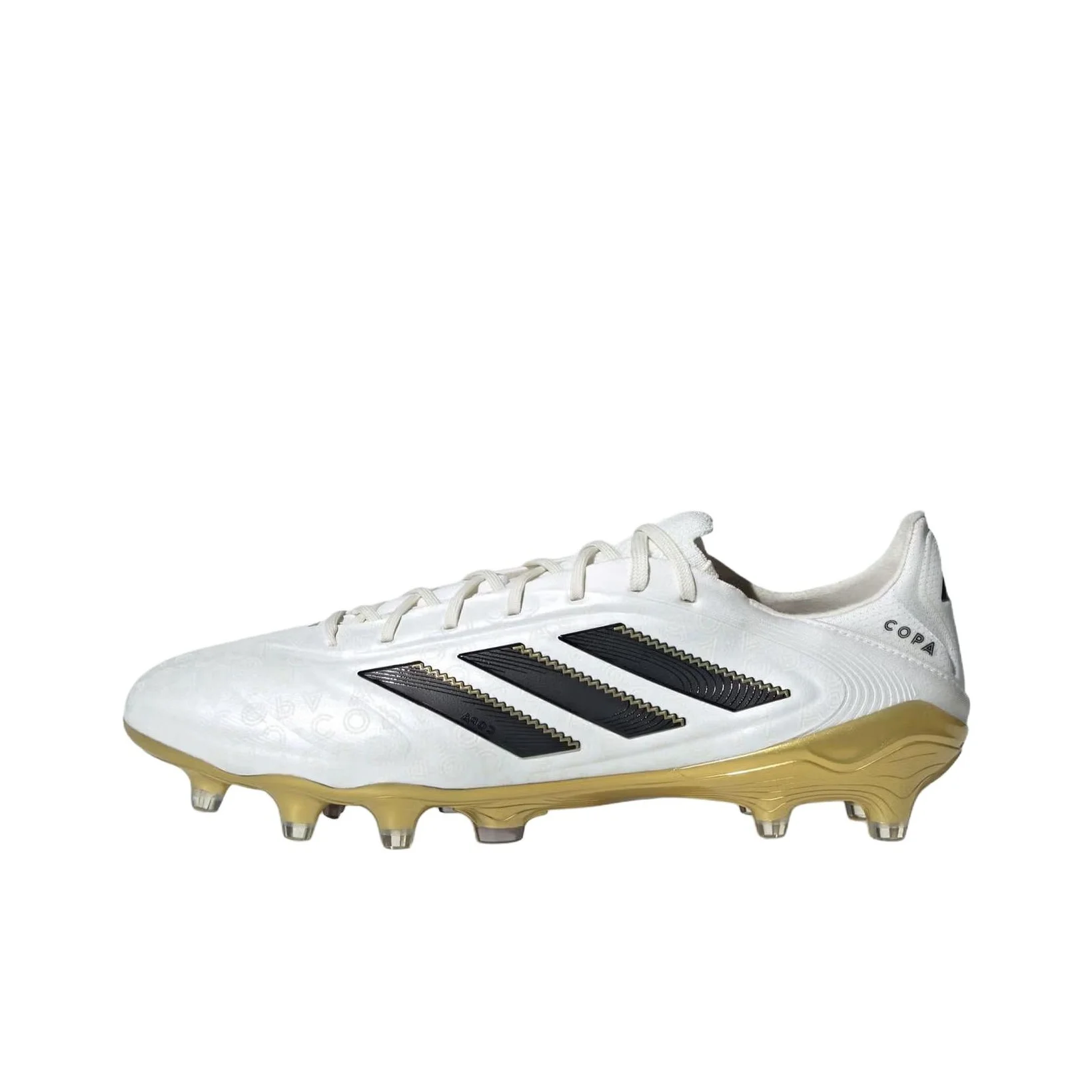 Adidas Copa Pure 3 FG Firm Ground Natural Grass Slip Resistant Abrasion Resistant Soccer Shoes Unisex White Black JH6303
