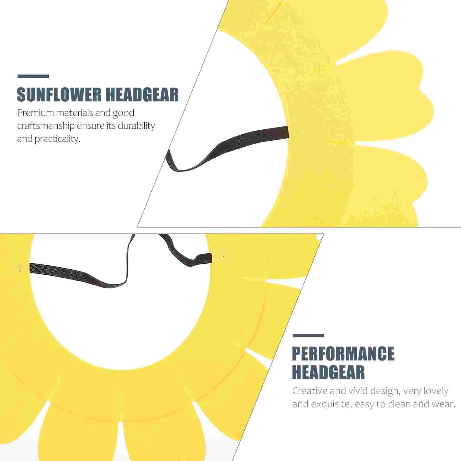 2 Pcs Shower Cap Sunflower Headgear Baby Rainbow Face Costume Felt Hats Novelty Headpiece