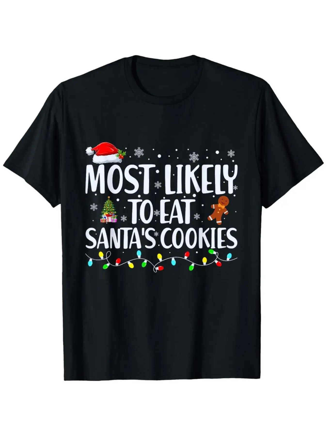 T-Shirt for The Family That Loves to Match During Christmas, Featuring a Fun Design about Santa'S. This Short-Sleeve Tee Is Styl