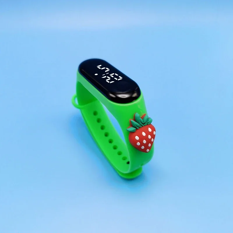 Children Strawberry Watch Birthday Gift for Child Boy Girl Smart LED Digital Cartoon Waterproof Bracelet Kids Watch Reloj Niño