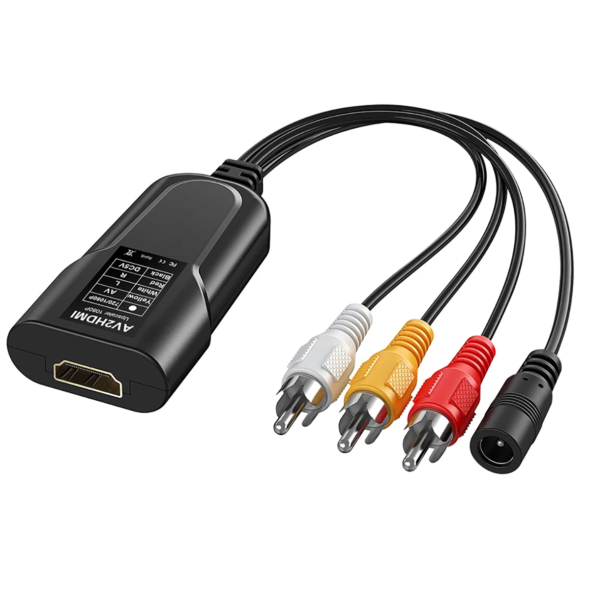 AV to Hdmi video converter, MINI hdmi converter, mini RCA, AV/CVSB L/R, 1080p video, HDMI2AV, support NTSC PAL