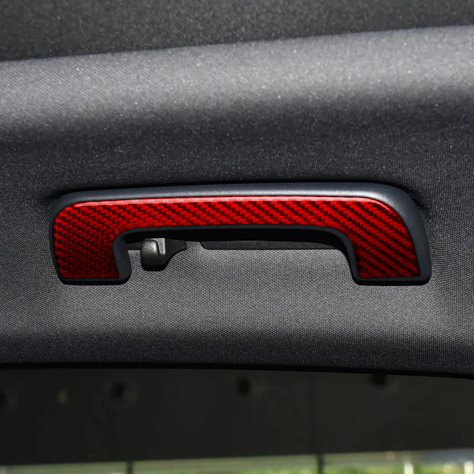Carbon Fiber Roof Grab Handle Decor For Porsche Cayenne 9YA 9YB E3 2018 2019 2020 2021 2022 2023 Interior Accessories Stickers - view 3