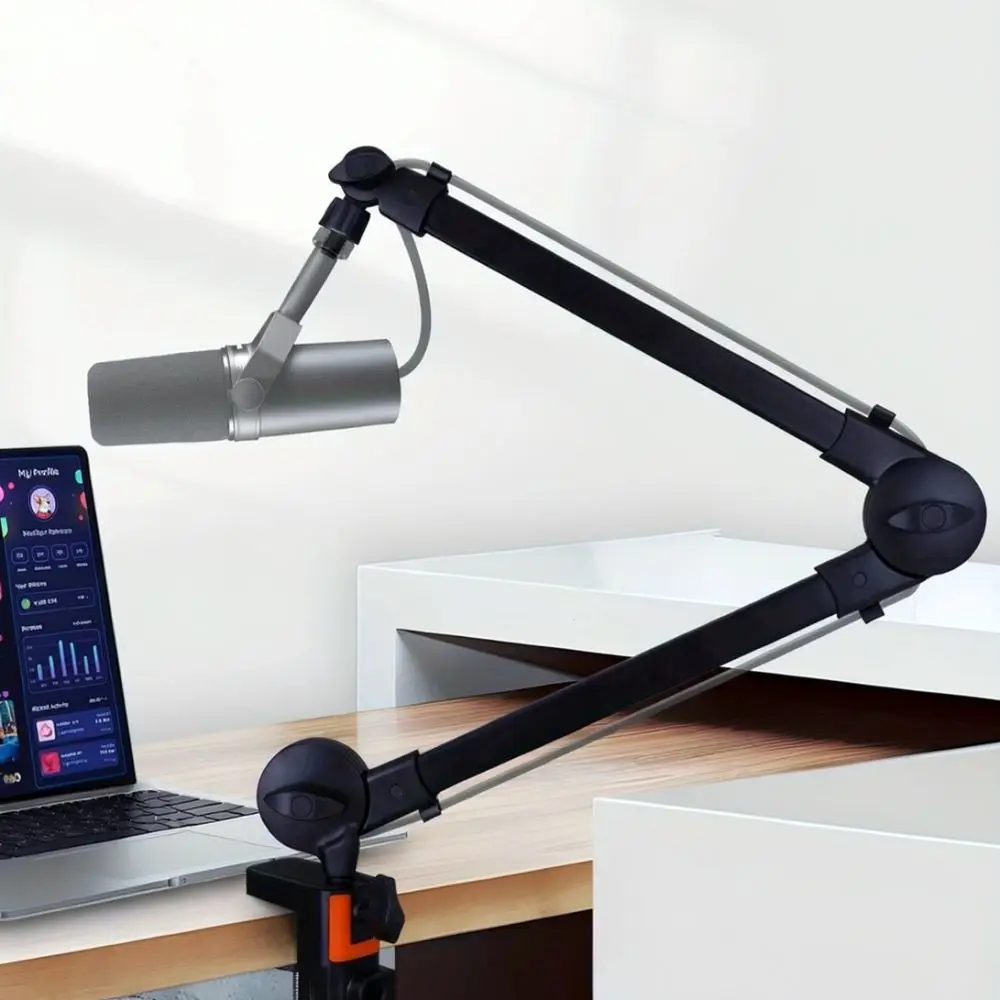 Professional Desktop Phone Folding Arm Holder For Live Streaming Youtube Studio Video Recording Desk Mount Bracket