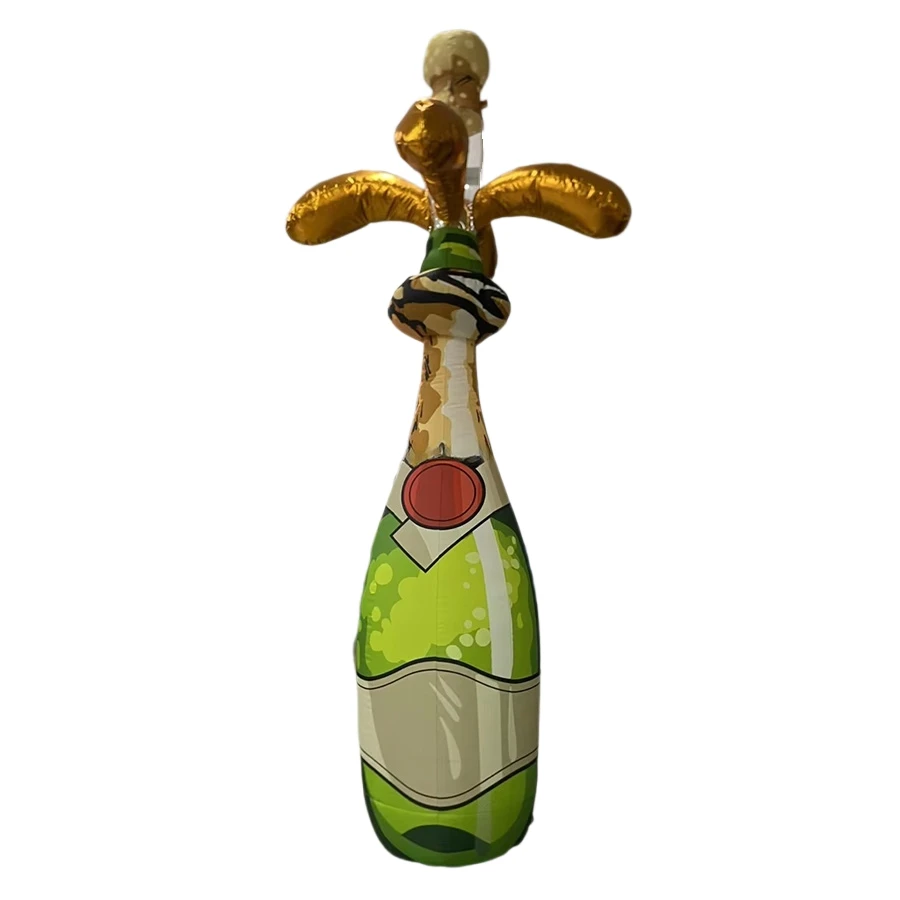 

Надувная бутылка для шампанского с принтом на заказ, украшение для вечеринки