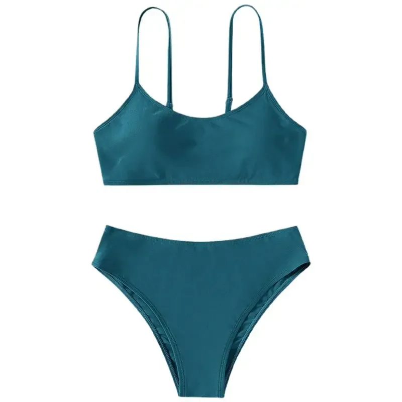 8-14 anni Set bikini tinta unita t Costume da bagno per bambini Costume da bagno per adolescenti Costumi da bagno per bambini Ragazze