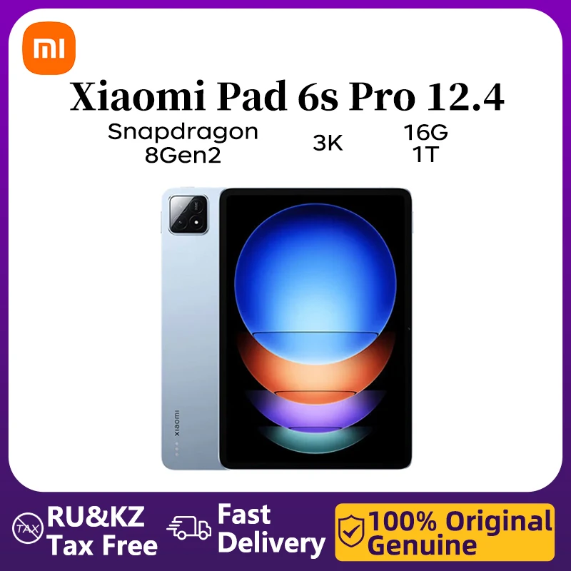 Xiaomi Mi Tablet 6S Pro 12.4-inch Snapdragon 8Gen2 3K 144 Hz Ultra HD Screen 10,000 mAh High Power 120W Fast Charge Tablet PC