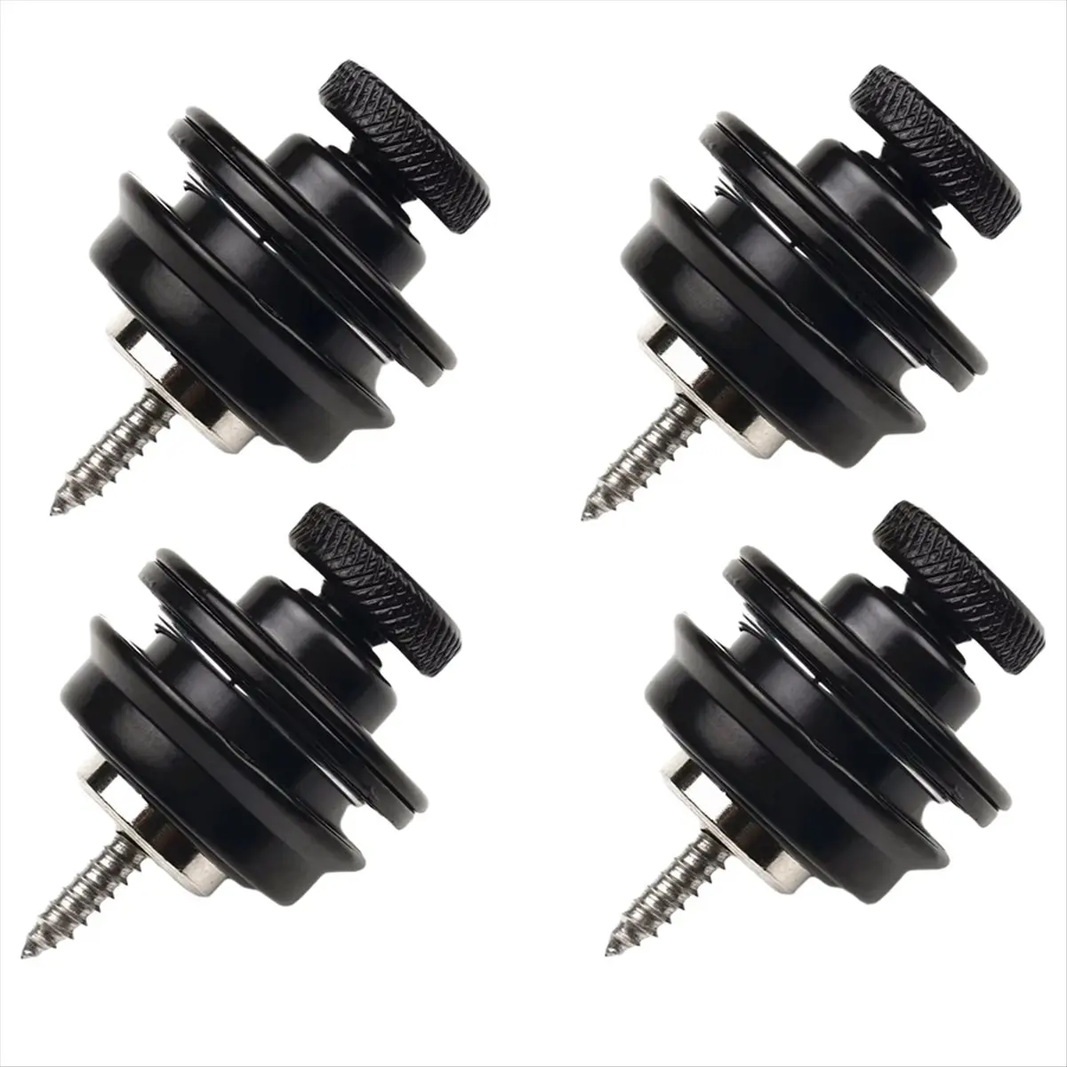 T35C 4PCS Guitar Strap Lock Heavy Duty Metal Button Security Straplock for Electric Acoustic Guitar Ukulele