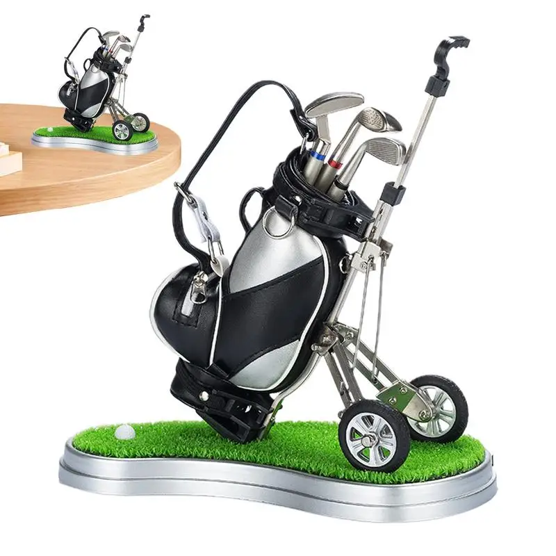 Pena Klub Golf miniatur tas Golf dekorasi meja pena klub Golf kreatif Set stoking Natal hadiah hadiah Golf unik untuk