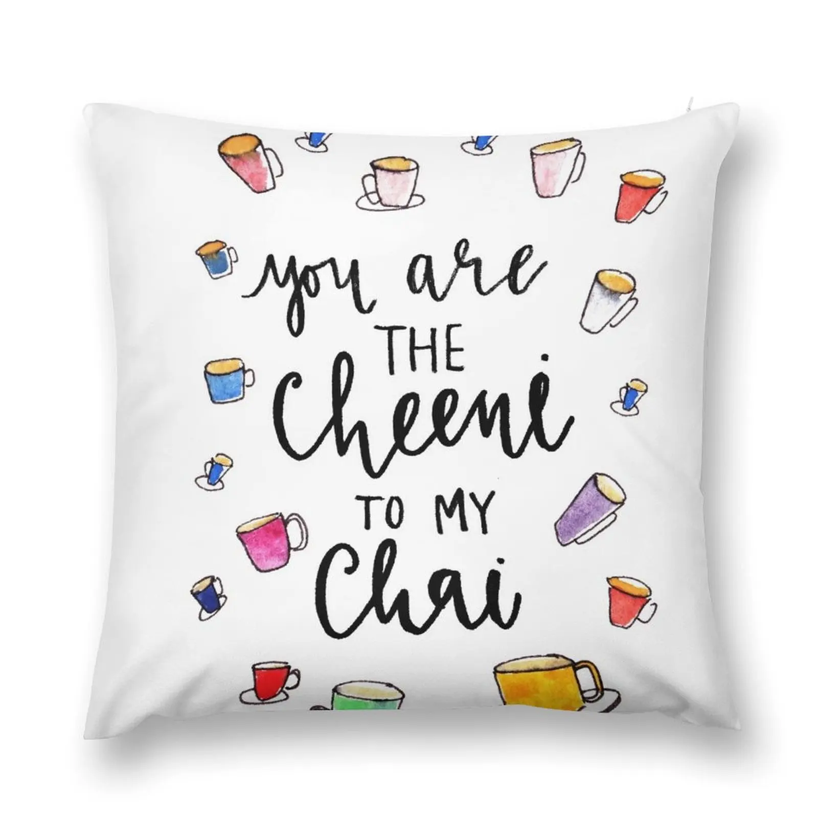 

you are the cheeni to my chai Throw Pillow Sofa Covers Rectangular Cushion Cover pillow