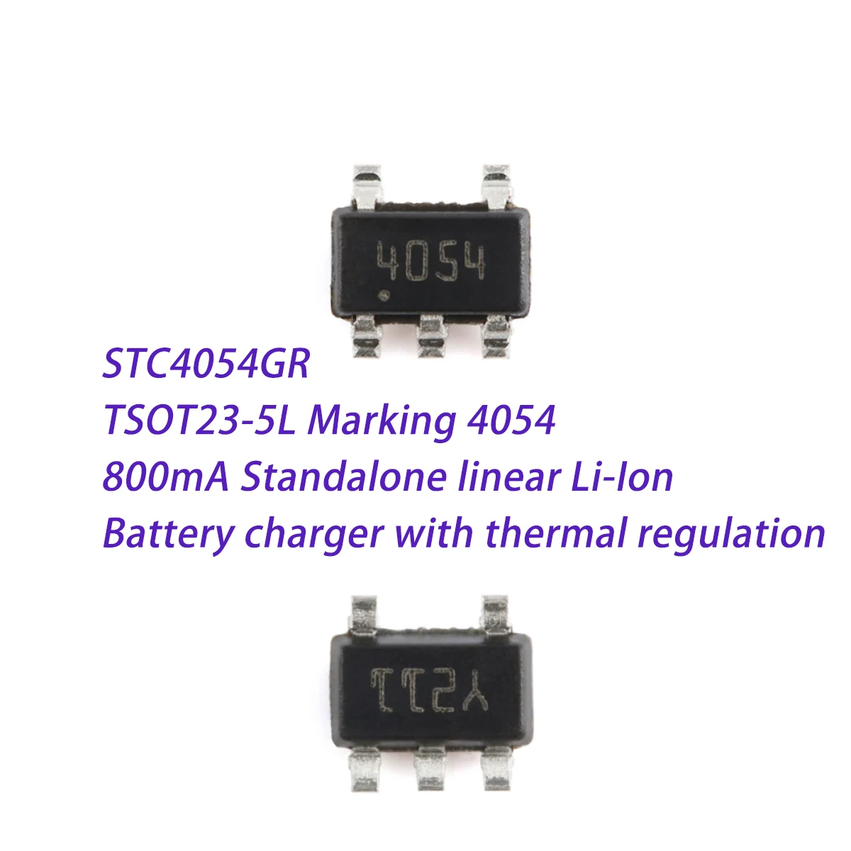 5Pcs Stc4054Gr Tsot23-5L Marking 4054 New Original 800Ma 0.8A Standalone Linear Charging Chip Ic 4.25V~6.5V 4.2V Ic Batt Chg Li-Ion 1Cel