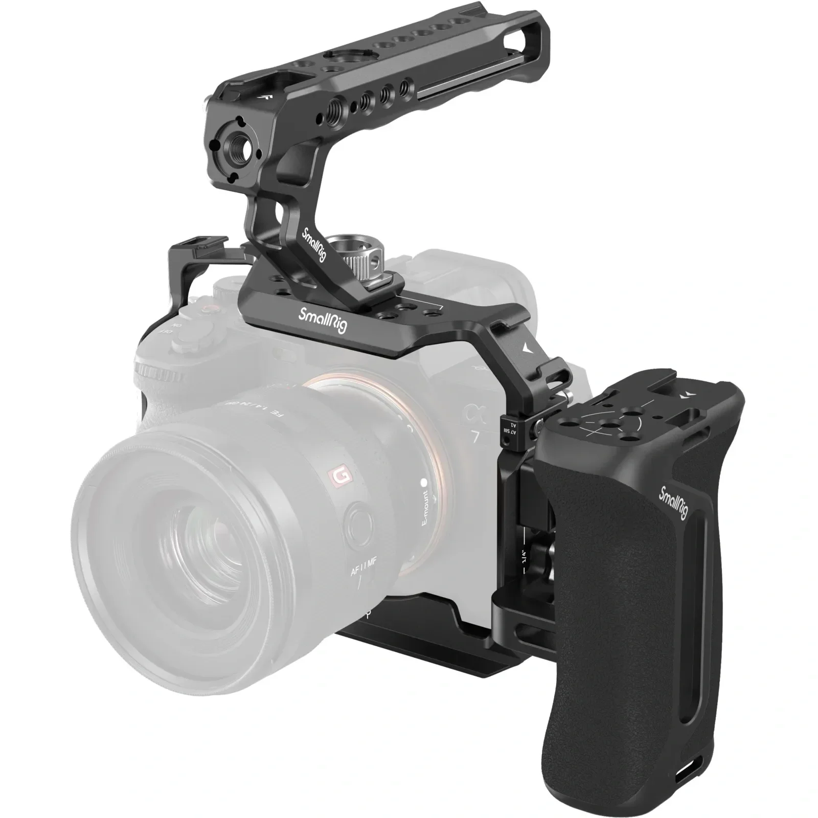 SmallRig Full DSLR Camera Cagefor A7m4 A7 IV for Sony Alpha a7iv A7 IV / Alpha 7S III Advanced Cage Kit L-Bracket Baseplate