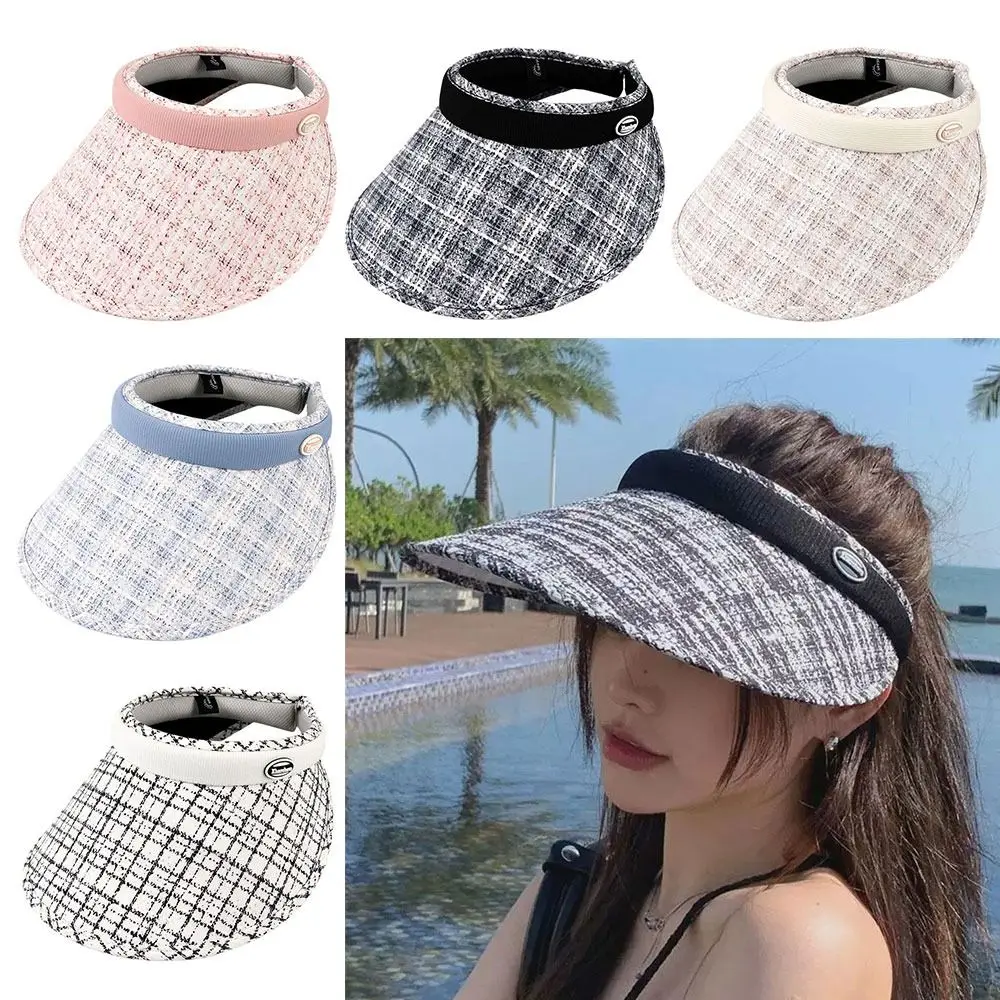 Outdoor Retro Sun Hat Sun Protection Embroidered Sports Visor Breathable Adjustable Peaked Cap