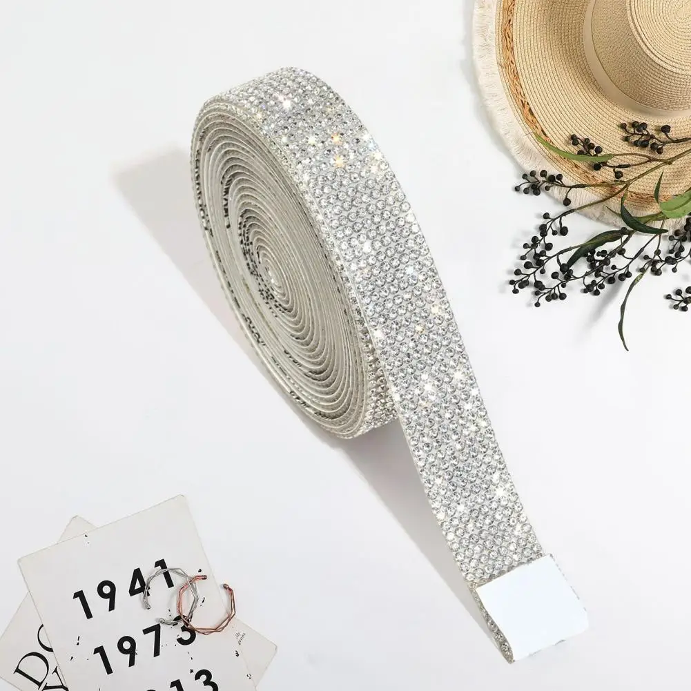 

40/60/80 cm Self adhesive Bling Tape Rhinestone Ribbon Sparkling Tape DIY Crafts Gift Wrapping Retro Wedding Party Supplies