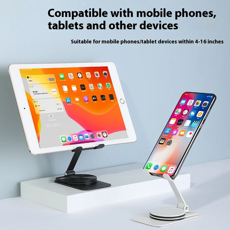 

Rotatable Metal Phone Stand Multifunctional Desktop Holder for Live Streaming, Photography, and Adjustable Height Tablet stand