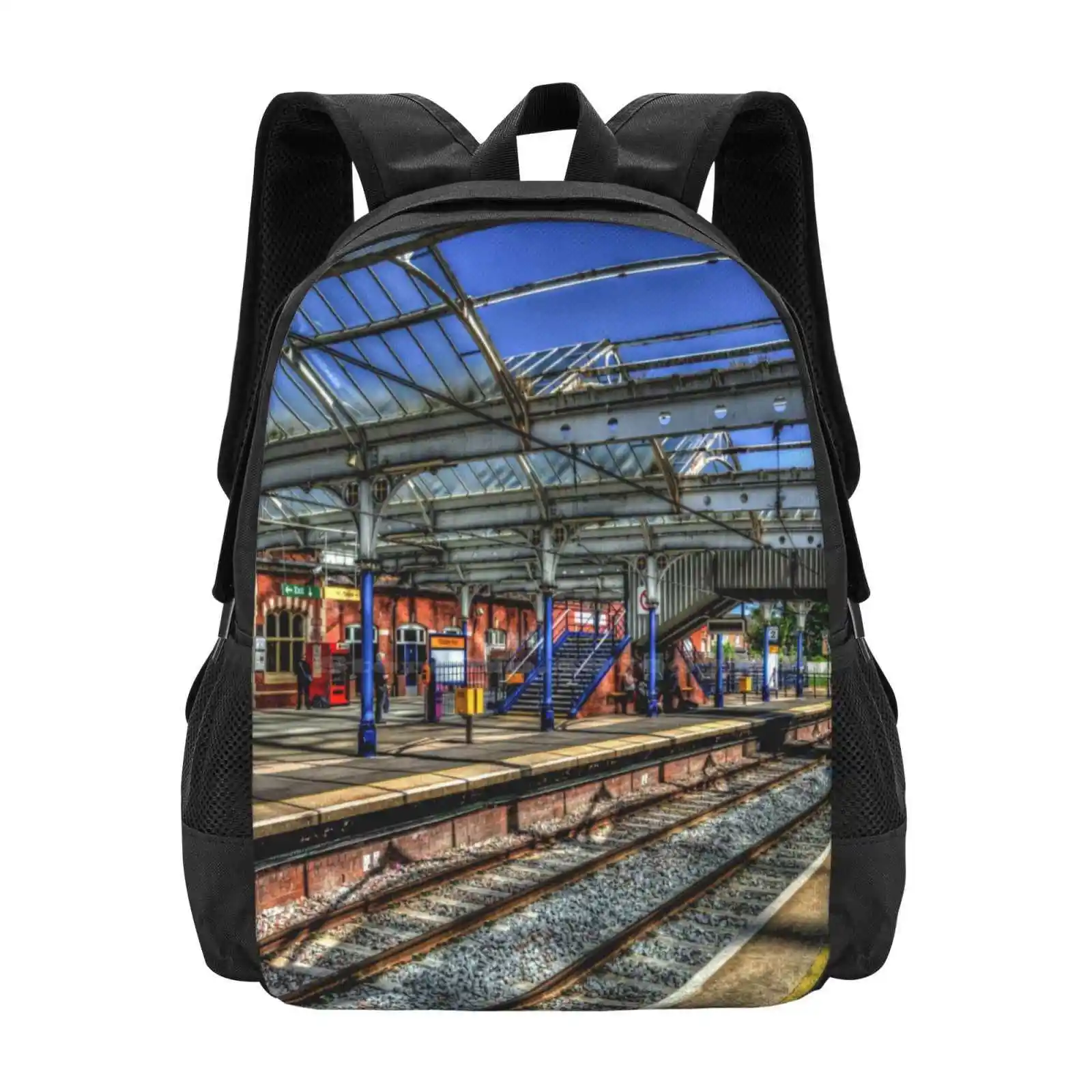 Whitley Bay Metro Station Large Capacity School Backpack Laptop Bags Hdr Whitley Bay Metro Tyne And Wear T W Railway Station