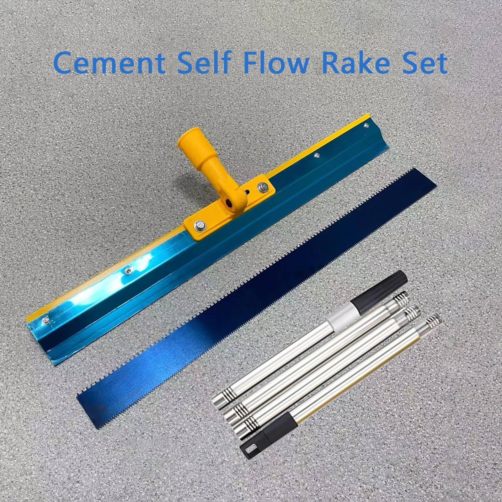 56cm/22inch Standing Push Blade Cement Self-Leveling Scraper Rpoxy Floor Bottom Plate Trowel Tool Toothed Rake 2mm/5mm/8mm