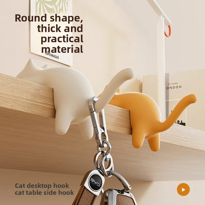 3/4PCS Home Office Decor Desk Side Hooks  Portable Cat Bag Hook Hanger Table Hook Handbag Backpack Travel Bag Organizer Holder