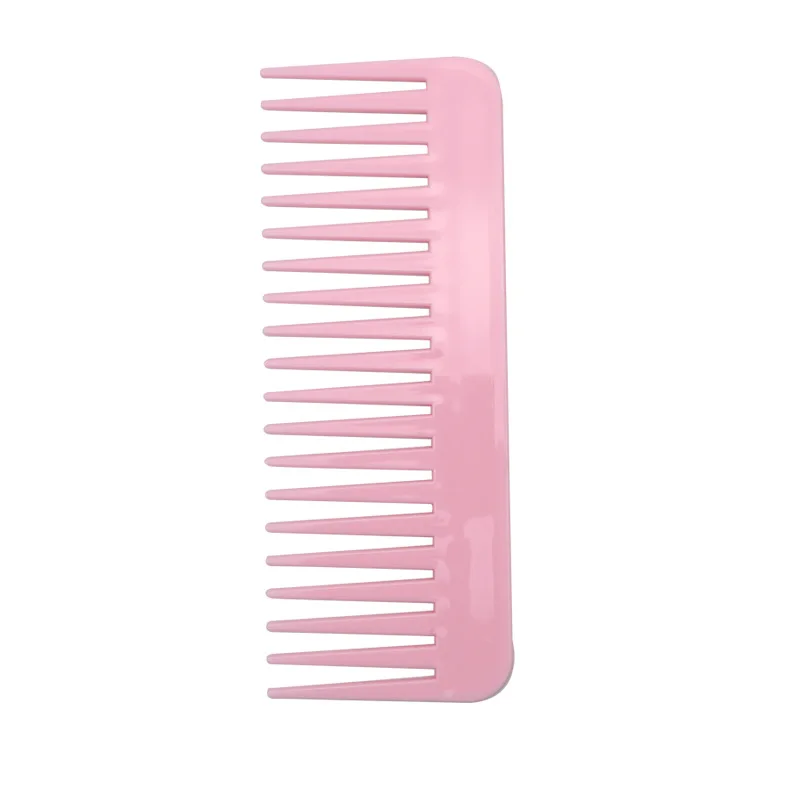 Hair Rectangular Plastic Wide Tooth Comb Handle Massage Comb Thick Long Hair For Home Use Detangling Hair Comb