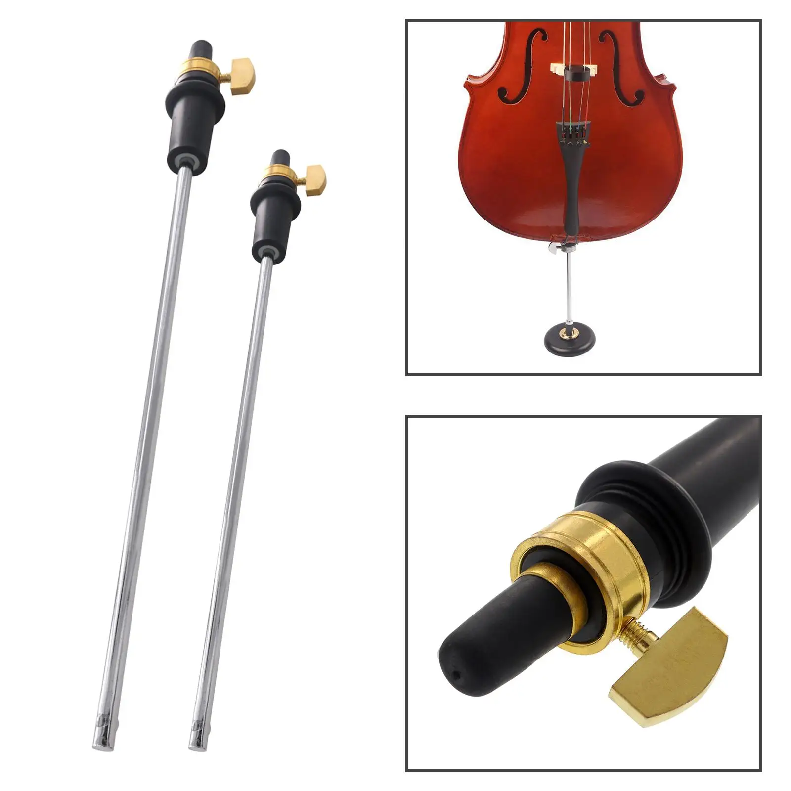 Cello End Pin Stainless Steel Support String Cello Parts Cello End Tail End Pin for Upright Double Bass Cello 4/4 3/4 1/2 Cello