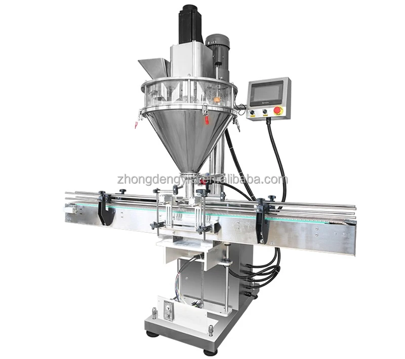 آلة تعبئة كهربائية شبه أوتوماتيكية مع موزع دقيق ناقل لآلة تعبئة زجاجات المسحوق الصناعية #2