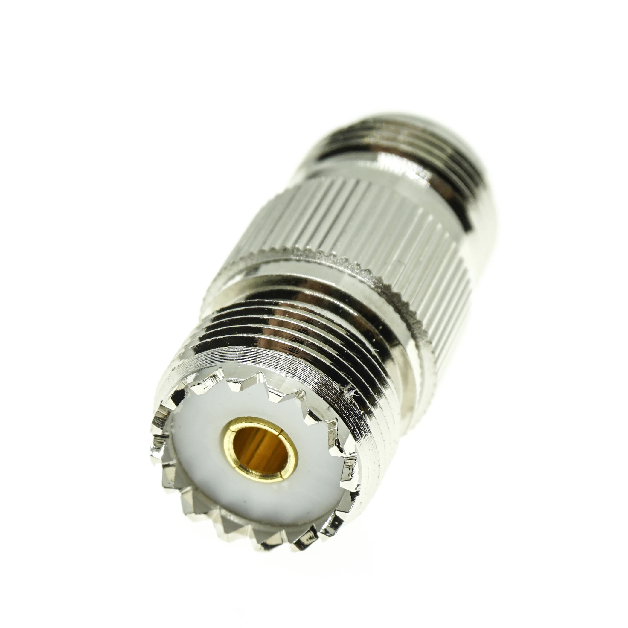 N To UHF PL259 SO239 Connector Socket N Female Jack To UHF Female Plug N - UHF Nickel Plated Brass Straight RF Coaxial Adapters