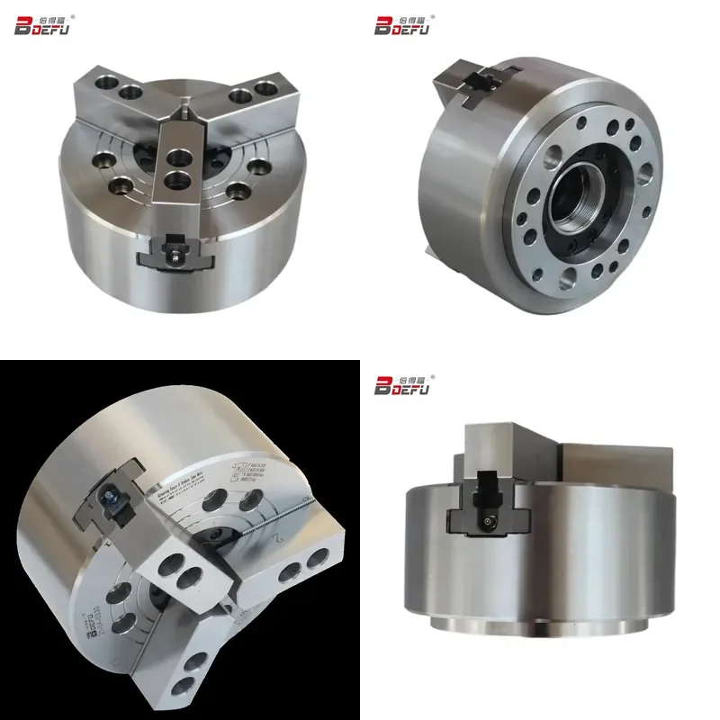 

BDEFU Hydraulic Three Jaw Chuck High Precision for CNC Lathe Machine Tool Accessories Large Stroke Rear Lathe KT05 5inch