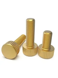 M2 2.5 3 4 5 6 x 3-25mm knurling Cup Head Brass Screw Bolt hand turning