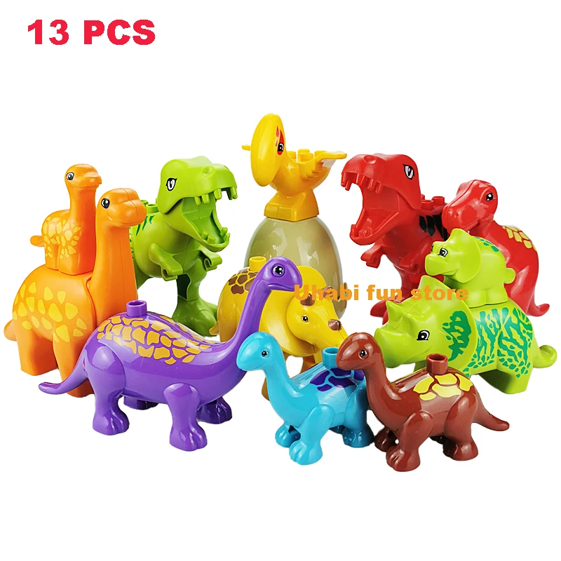 Multiple Models Big Size Building Blocks Farm Ocean Dinosaur Zoo Animals Series Set Assemble Education Toys For Children Gift