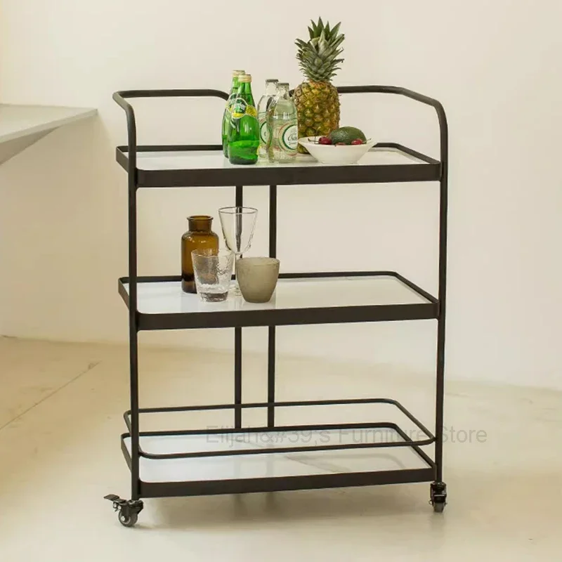 Food Rolling Trolley Storage Organization Cabinets Restaurant Trolley Cart Truck Utility Carrinho Auxiliar Kitchen Furniture