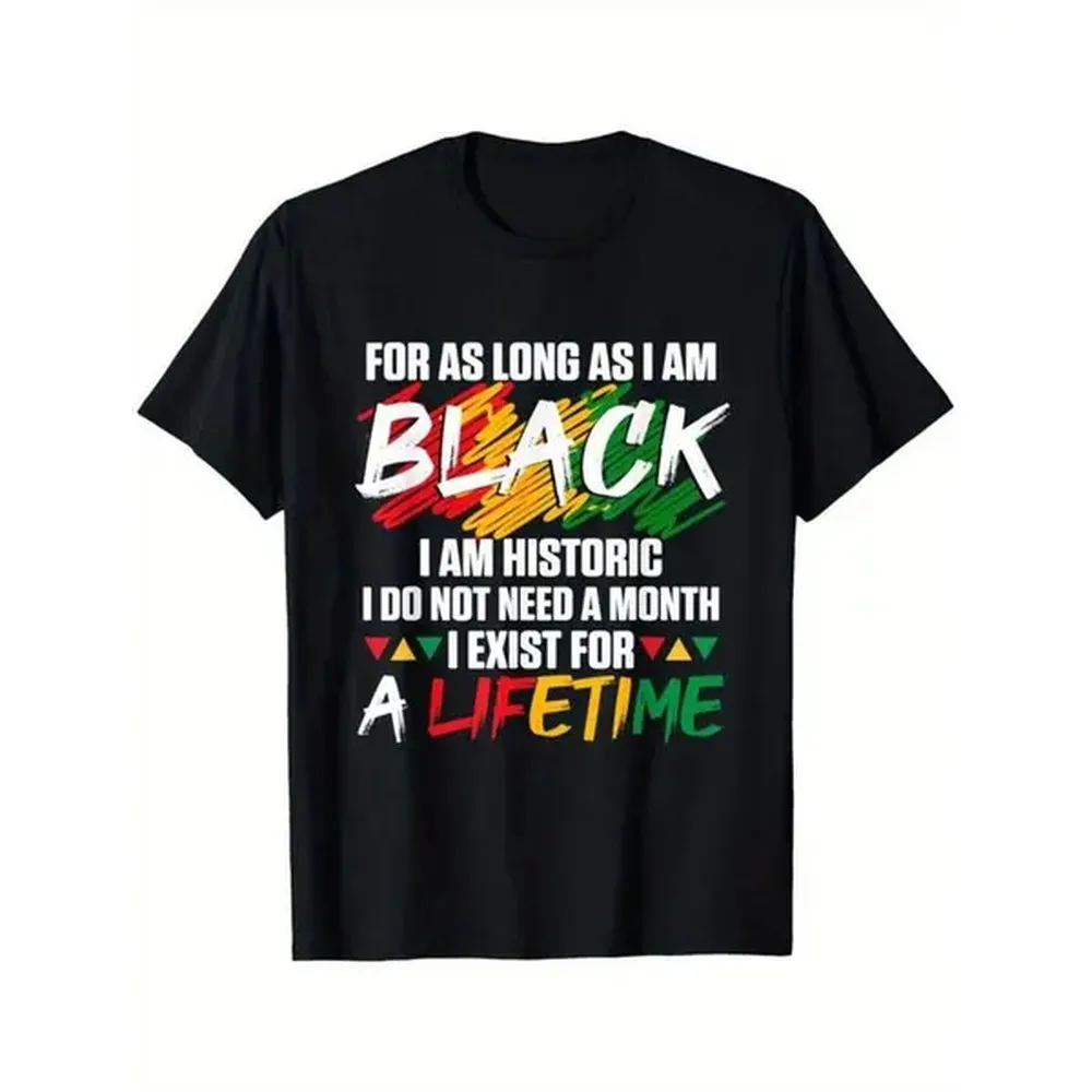 [100% Cotton] Men'S Black History Month Graphic T-Shirt - , Crew Neck, Short Sleeve Golf Gift T-Shirt For Men And Women
