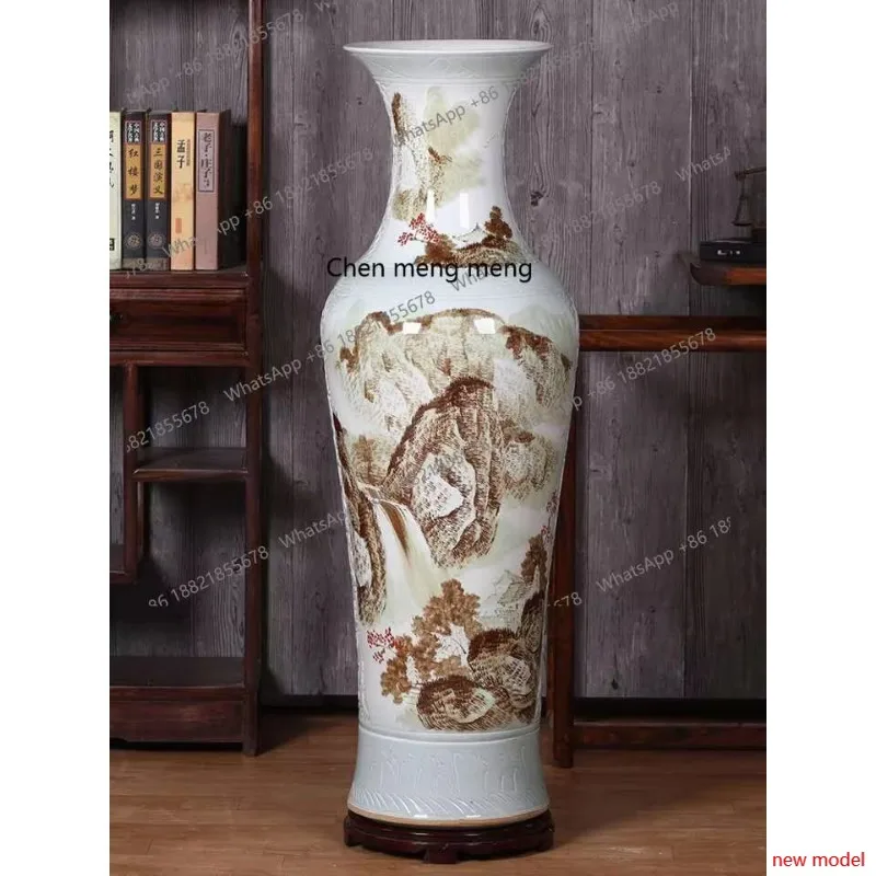 H178Large vase 1 meter floor-to-ceiling home living room TV cabinet Large vase hotel entrance ornament