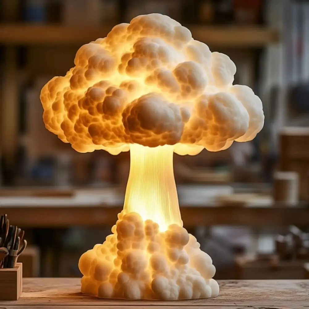 

Unique Mushroom Cloud Design Mushroom Cloud Lamp Compact Crafted Night Light Aesthetic Decorative Table Lamp Home
