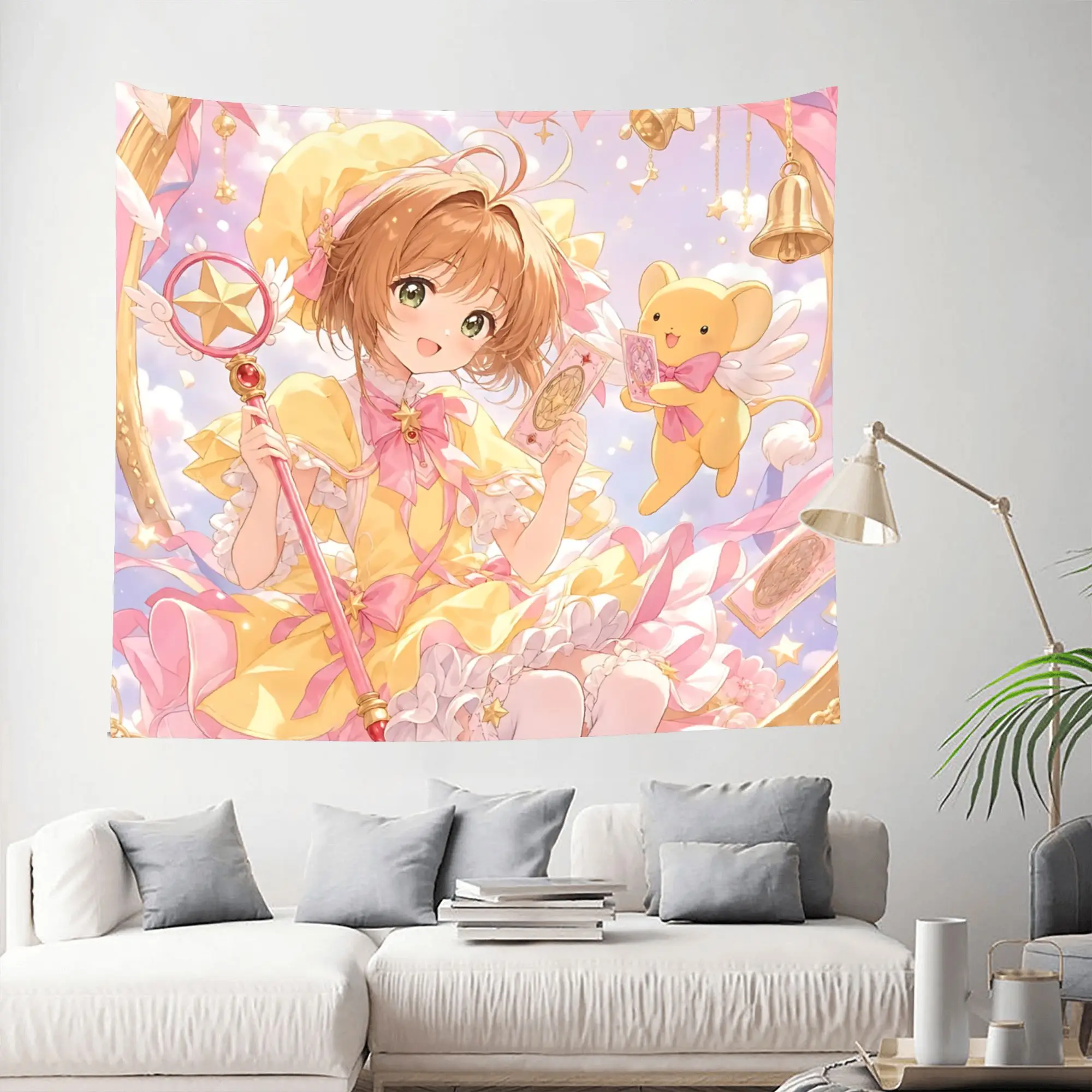 Anime Cardcaptor Sakura Customized Cutecore Tapestry  Wall Hanging Blanket Tapestry Home Decor Items Wall Decorations