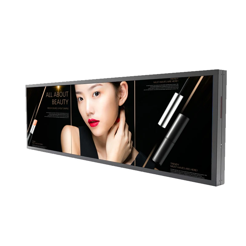 

21.5 "23" 35 "43" widescreen stretch display LCD shelf strip display