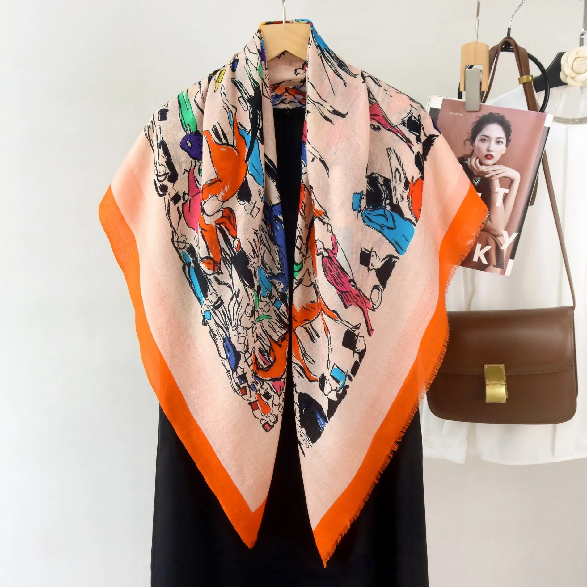 

Tassels Soft Scarf 100% Cashmere Shawls Luxury Designer Neck Hair Accessories Large Pashmina Shawl Lover Christmas Gift