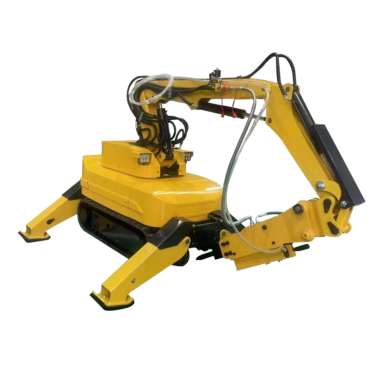 Beste op afstand bestuurbare brandbestrijdings- en demontagerobot