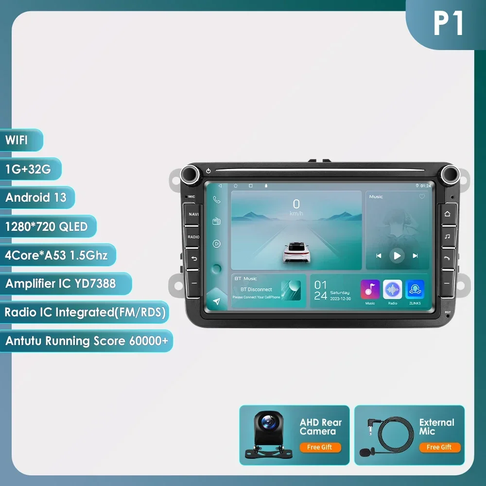 Android Auto Radio Stereo Multimedia Speler Audio Gps Navi Voor Vw Amarok Caddy Golf 5 6 Plus Gti R Rabbit Skoda Yeti Octavia Seat