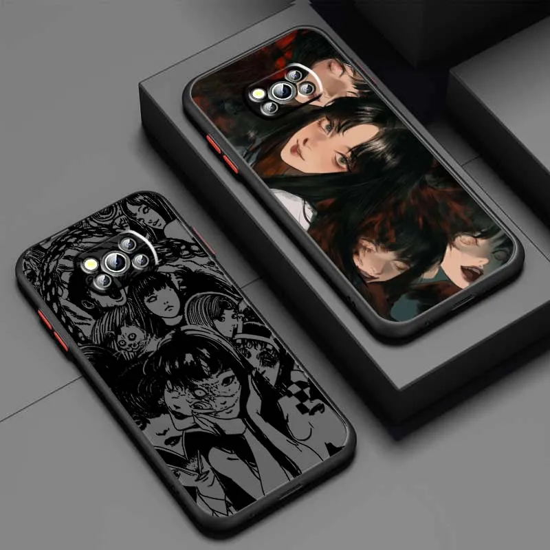 

Junji Ito Tomie Kawakami For Xiaomi Poco X6 X5 X4 X3 M6 M5s M5 M4 M3 F6 F5 F4 F3 Pro 5G Frosted Translucent Phone Case