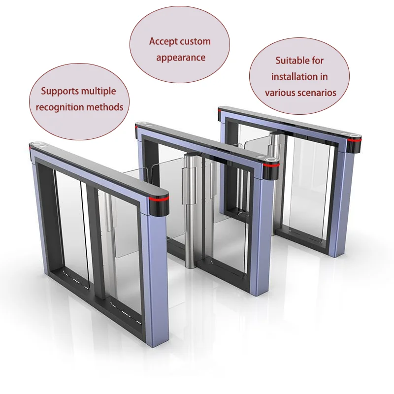 Facial Recognition Access Control System Fast Speed Turnstile Stainless Steel  Transit Entrance Exit Speed Gate