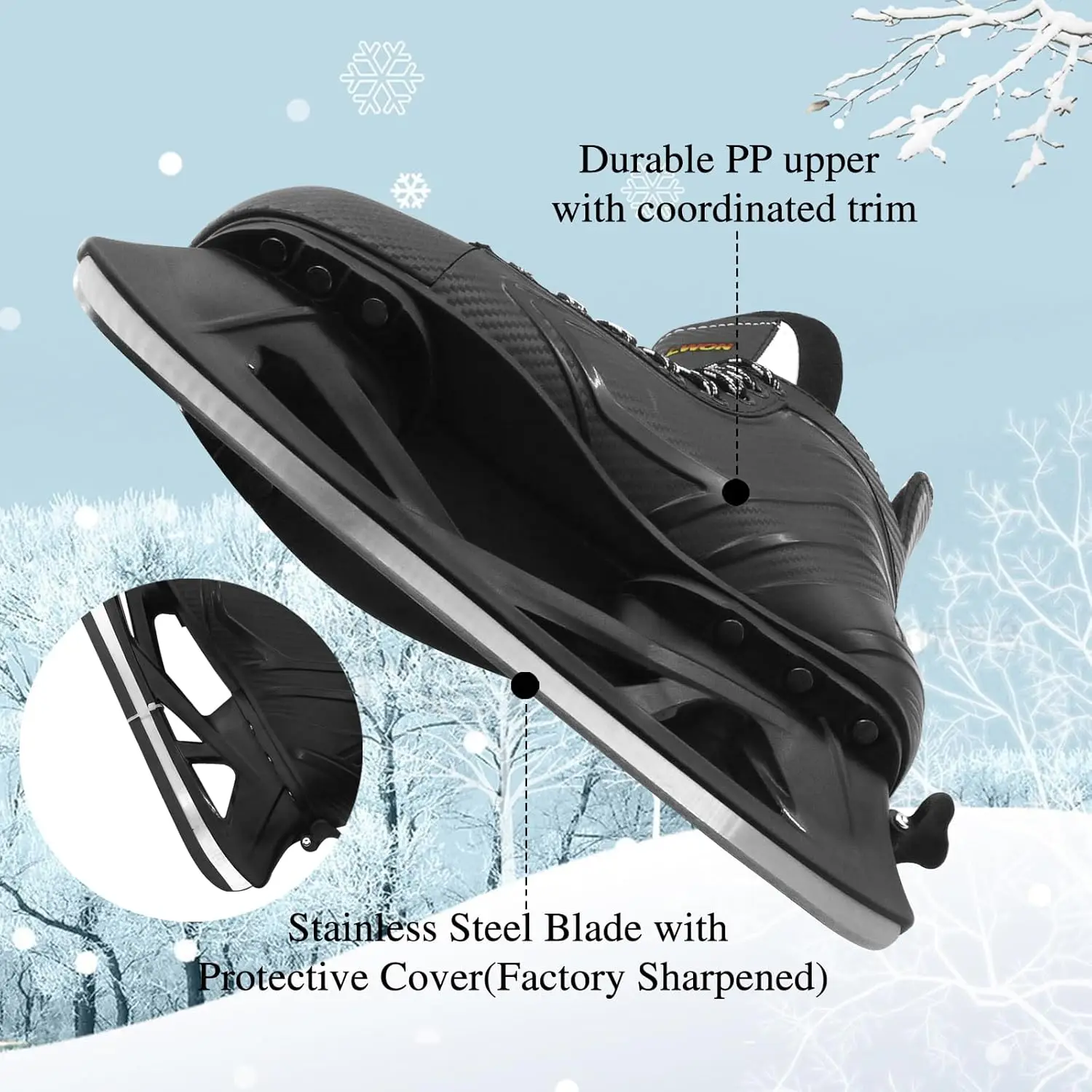 屋外およびアイスリンク用の調節可能なアイスホッケースケート、レクリエーションアイススケート、フィットネスホッケースケート楽しいアイススケートシューズ