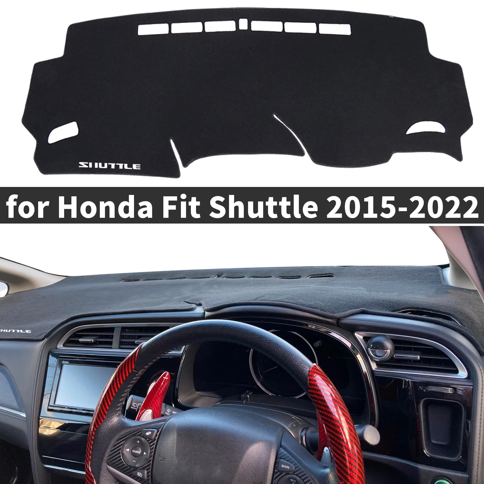 

fit for Honda Fit Shuttle Wagon Gk8 2015-2022 RHD Dashmat Dashboard Cover Pad Protective Carpet Car Accessories DashMat Sunshade