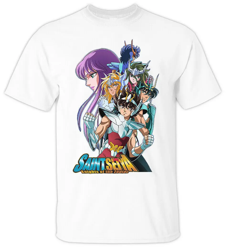 Camiseta de la serie Saint Seiya V1 Los Caballeros Del Zodiaco 1986, todas las tallas, nueva moda para hombre, camisetas, envío, camiseta de la película