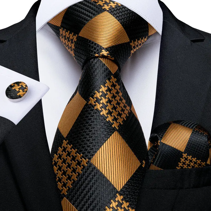 Brown Green Blue Mens Tie Set 3 Piece, Striped Solid Paisley Necktie Cufflinks Pocket Square For Business